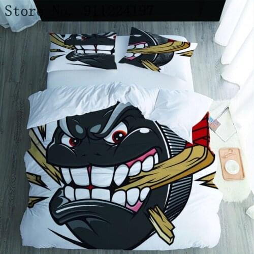3D Black Bomb Printing Duvet Cover Cartoon 3PCS Quilt Cover Twin/Full Queen/King 240x220 For Kids Soft Microfiber Bedding Set