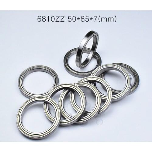 6810ZZ 50*65*7(mm) 1piece bearing ABEC-5 Metal sealed bearing Thin wall bearing 6810 6810ZZ chrome steel free shipping bearing