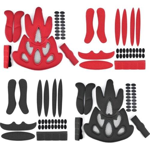 1set Cycling Helmet Pads Sealed Sponge Bicycle Electric Motorcycle Riding Helmet Velcro Lining Sponge Inner Pads Protection Pad