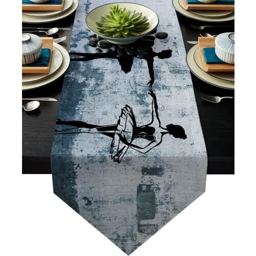 Ballet Dancer Danced Wall Table Runner Table Flag Home Party Decorative Tablecloth Table Runners