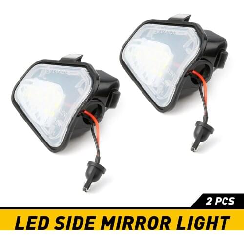 2Pcs Canbus LED Side Mirror Puddle Lights for VW CC Passat Santana Passat CC 2009 2010 2011 2012 EOS 2009 2010 2011 Scirocco