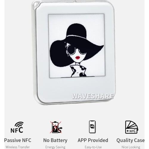 1.54inch NFC-Powered e-Paper E-Ink Display No Battery Supports Wireless Powering & Data Transfer