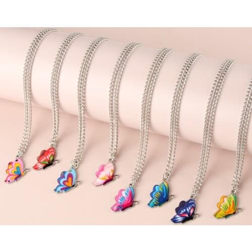 Vintage Punk Rock Butterfly Pendant Necklace Choker Hip Hop Retro Korean Style Cool Night Club Fashion Jewelry For Women Girl