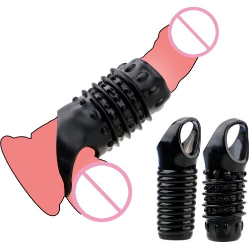 VATINE Penis Sleeve TPE Penis Extender Penis Enlargement Delayed Ejaculation Cock Rings Sex Toys For Men