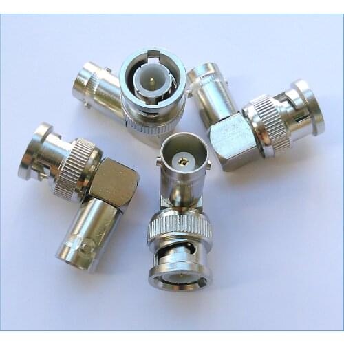 10pcs x BNC Male Plug to BNC Female Jack Right Angle 90 Degree Adapter Connector