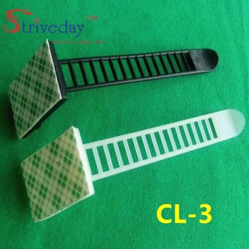 10pcs/bag CL-3 Adjustable Cable clamps wire cable Tie Mounts Environmental protection Screw holes Adhesive Beamline Ties Mounts