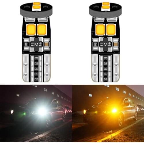2pcs T10 W5W Canbus light bulbs 194 168 No Error Led Car Interior Reading Lights Dome Lights 3030SMD Amber White red 6000K 12V