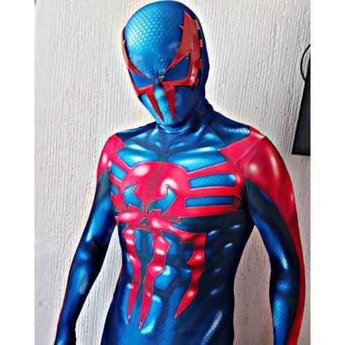 2099 Cosplay Costume Miguel O'hara Adult Kids Black Costume Boys Men Superhero Zentai Halloween Costumes