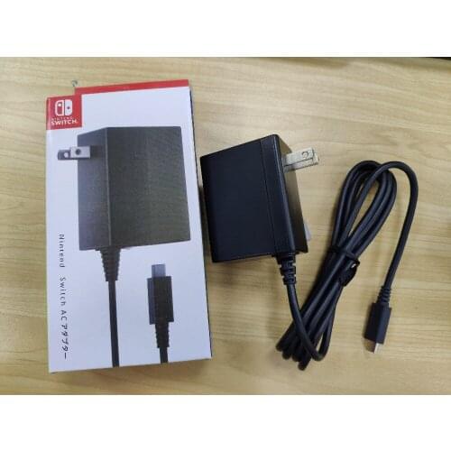 5pcs for Nintend Switch NS Game Console US Plug AC Adapter Travel Charger Home Wall Adapter Charging Power Supply