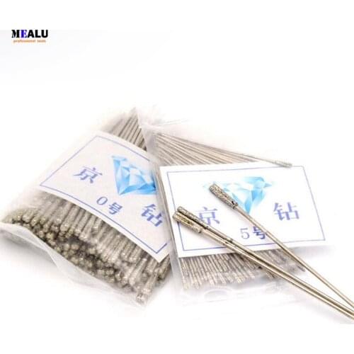 50pcs/set Jade Punch Pins Agate Punch Pins Crane Grinding Machine Drill Bits Crystal Jade Eye Punch Diamond Rod Pin