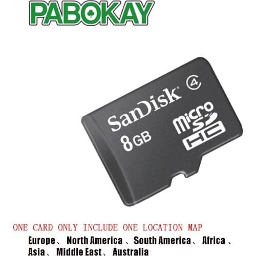 8G MAP FOR Europe North America South Africa Asia Middle East Australia GPS Map Card Memory Mini with