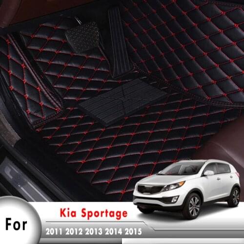 Car Floor Mats For KIA Sportage 2015 2014 2013 2012 2011 Car Interior Accessories Waterproof Anti-dirty Leather Rugs Dash Mats