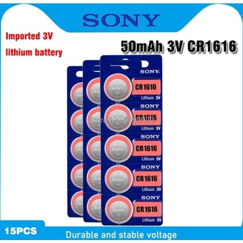 15pcs Sony CR1616 Button Batteries DL1616 ECR1616 LM1616 Cell Coin Lithium Battery 3V EE6221 For Watch Electronic Toy Remote
