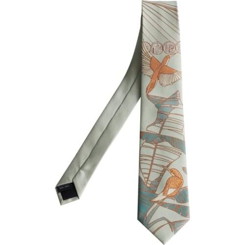 Free Shipping New Male mens Original design tie female students personality gift necktie Banana Bronzing bird Chinese style