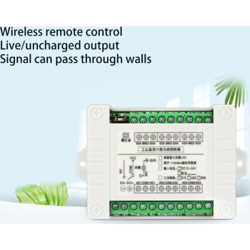 Wireless Remote Control Switch System, Transmitter + Receiver,3000m Long Distance DC 12V 6ch 6ch Rf 315/433mhz