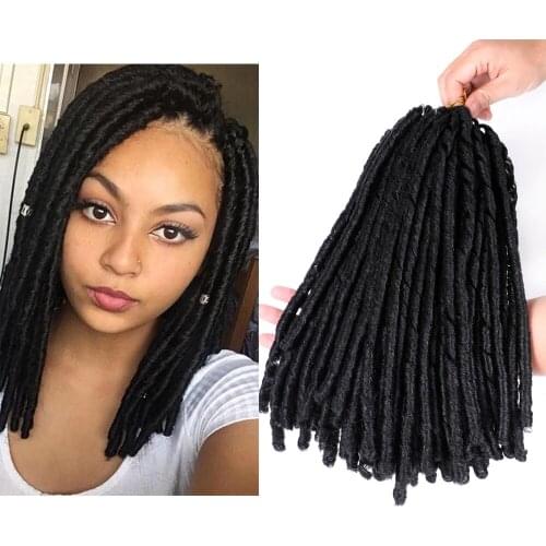 DAIRESS 14" Soft Locs Crochet Hair Dreadlocks Extension 30 Stands Faux Locs Crochet Braids Synthetic Braiding Hair