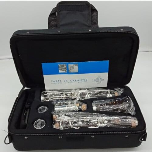 De Xin Professional Bb Clarinet E11 Ebony Wood Clarinets Nickel Silver Key Musical Instruments Case Mouthpiece Reeds