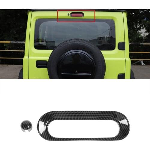 High Brake Light Decoration for Suzuki Jimny 2019 2020 Car External Accessory Car Styling ABS Red Chrome Carbon Fiber 2pcs/1set