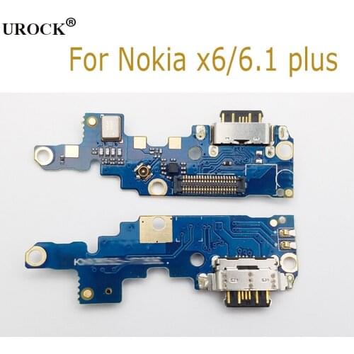 For Nokia X6/ 6.1 Plus TA-1099/1103 Type-C USB Charging Port Charger Dock Antenna Connector Mic Flex Cable Circuit Board