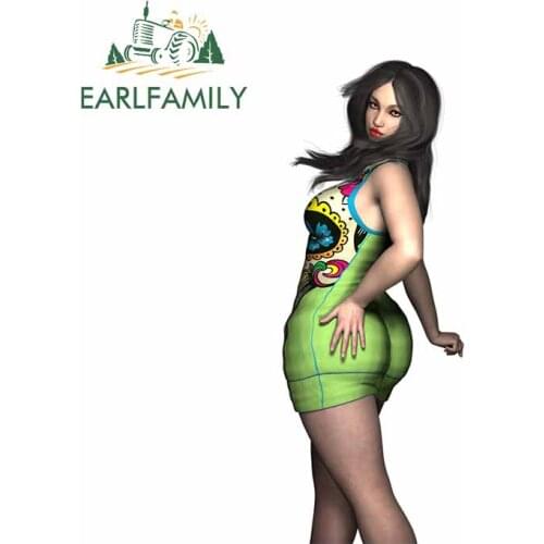 EARLFAMILY 13cm x 5cm For Girls Seduction Corner Motorcycle Car Stickers Sunscreen Decal Waterproof Windshield Creative Decor