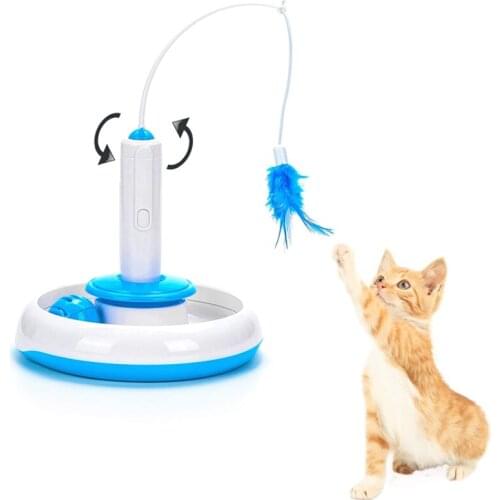 Electric Cat Toy Cat Turntable Cat Stick 360 Degree Rotary Interactive Pet Supplies