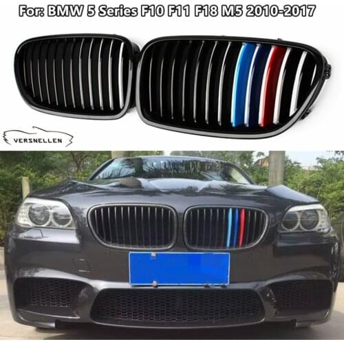 F10 Kidney Grills For BMW 5 Series F10 M5 F11 F18 2010-2017 Single Slat Front Bumper Grill For BMW F10 520i 523i 525i 530i 535i