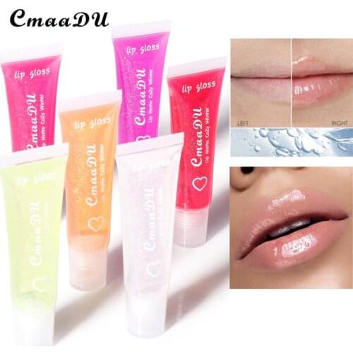CmaaDu 5 Color Lip Glaze Pure Transparent Lip Balm Moisturizing Nourishing Lip Oil Winter Lipstick Waterproof Lip Gloss TSLM2