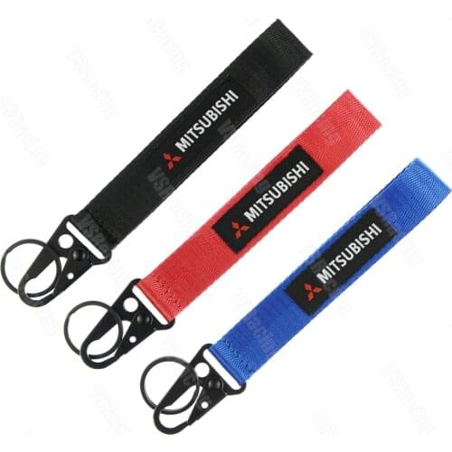 JDM Style for Mitsubishi Cellphone Lanyard Racing Car Keychain ID Card Neck Strap Lancer Evo Evolution Eclipse Outlander Pajero