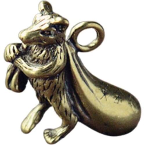 Mouse Casting Animal Mini Figurine Abstract Geometric Style Metal Retro Sculpture Home Office Room Desktop Decoration Gift Diy