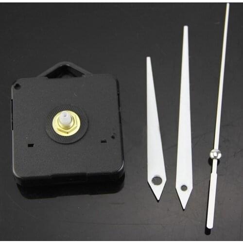 Quartz Wall Clock Movement Mechanism DIY Repair Tool Parts Kit White Hands