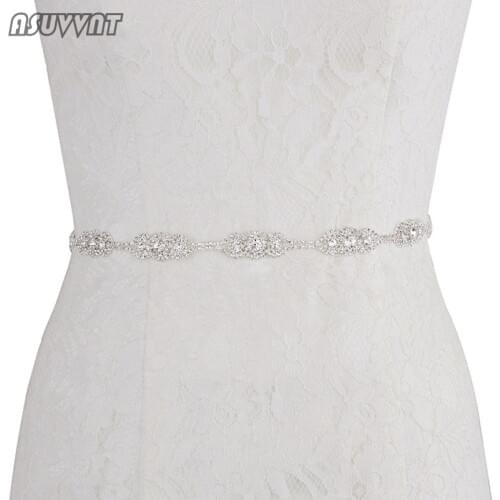 Fashion Belts Wedding Dress Accessories Applique Sash Belt Rhinestones Dresses Belts For Bridal Women Soiree Party Evening Dress