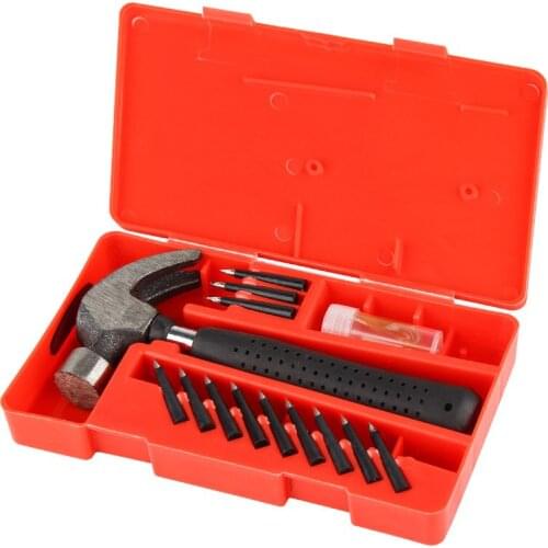Vacuum Tire Emergency Tubeless Tire Repair Tool Kit Car Tyre Repair 8mm Break Holes With 12 Pcs Rubber Nail 1 Lubricant 1 Hammer