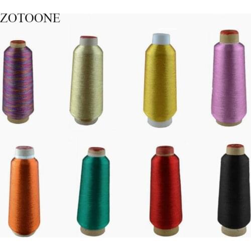 ZOTOONE 1Spool 3500M Metallic Embroidery Thread Jeans 20 Colors Polyester Cross Stitch Threads for Sewing Threads for Overlock F