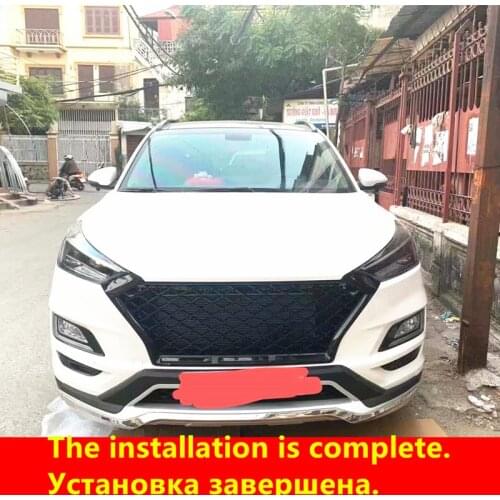 For Hyundai Tucson 2019-2021 FUSION RACING GRILLE GRILL FRONT MASK COVER GRILLS FIT FOR FUSION MONDEO BLACK SILVER CAR STYLING