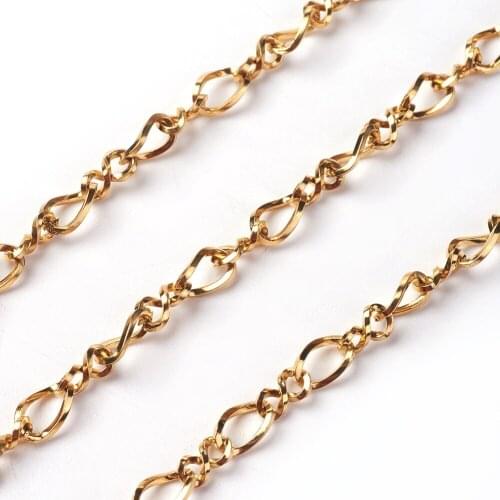 10m/Roll 304 Stainless Steel Unwelded Figaro Chains for jewelry making DIY Bracelet Necklace Accessories Findings