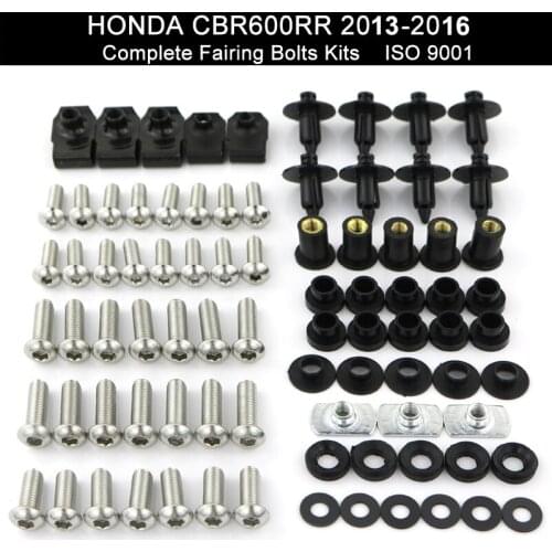 Stainless Steel Complete Full Fairing Bolts Kits Fit For Honda CBR600RR 2013 2014 2015 2016 Screws Speed Nuts Grommets Washers