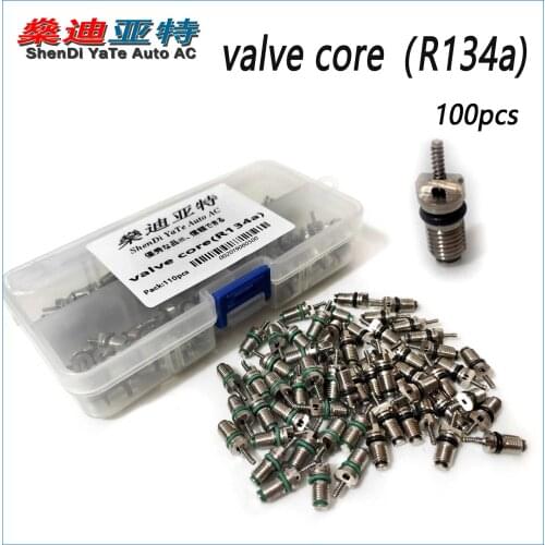 100pcs/set) auto ac valve cores R134a Air Conditioning Auto Service R134A AC Schrader Valve Cores Remover Tool