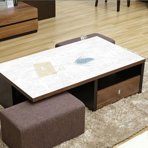 Nordic abstract green plant pvc plastic tablecloth waterproof Heat resistant oil-proof coffee table mat party table decoration