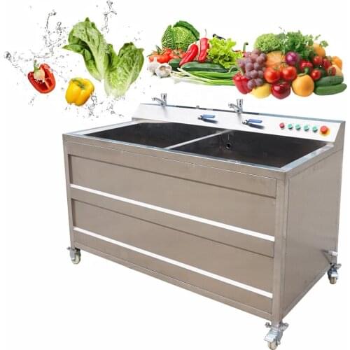 Double tank fruit and vegetable washing machine lettuce washing machine strawberry air bubble washing machine