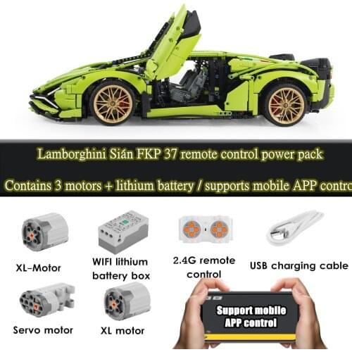 APP RC LED Light set for Lambor Sian FKP 37 Technology Compatible with 42115 Remote control motor lepinblocks Bricks Toys Gifts