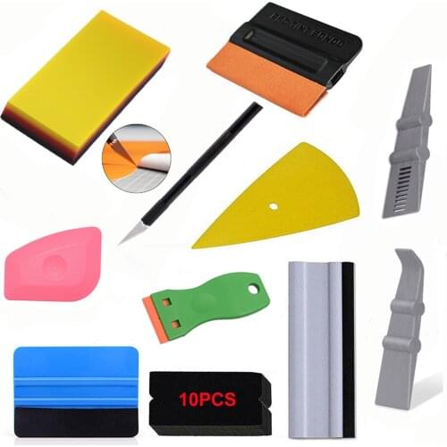 FOSHIO Pro Car Window Tint Film Carbon Fiber Application Tools Car Wrapping Tools Kit Vinyl Stick Squeegee Rubber Water Scraper