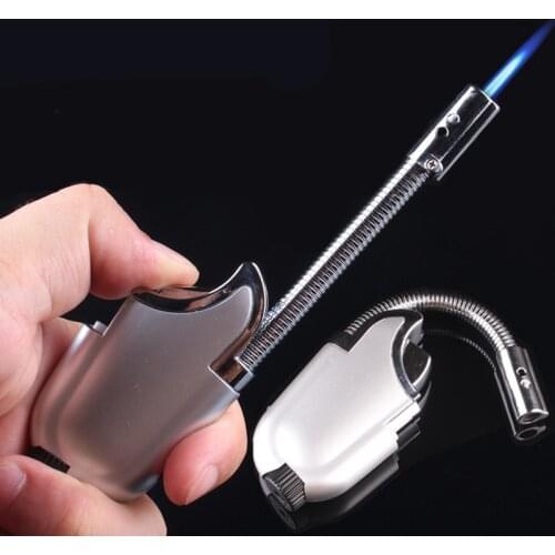 Creative hose bendable direct impact windproof igniter multi function lighter with flashlight