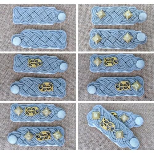 WWII WW2 GERMAN HEER SR. OFFICER TUNIC SHOULDER BOARDS-INFANTRY metal wire