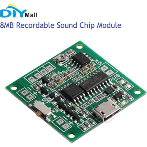 Recordable Sound Module Button Control 8M MP3 WAV Music Voice Player Programmable Board with Speaker for Birthday Gift Card