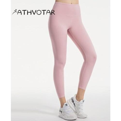ATHVOTAR Nudity Women Pants Sexy Peach Hip High Waist Running Hip Lift Sport Leggings Quick Dry Fitness Gym ClothingTights