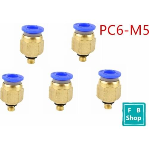 Free shipping 10PCS PC6-M5 10pcs 6mm to M5 Pneumatic Connectors male straight one-touch fittings high quality