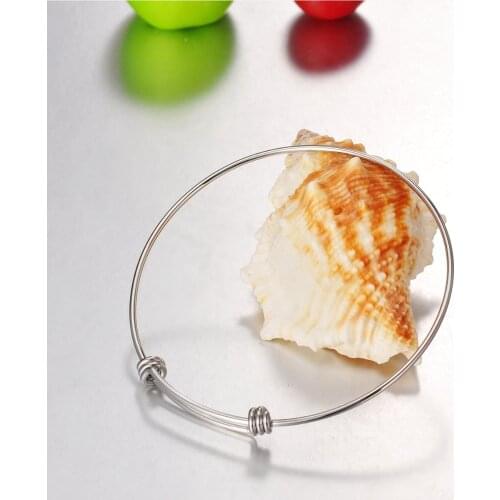 10PCS Never Fade 316L Adjustable Bangle and Bracelet DIY Stainless Steel Bracelets for Women Making Jewelry