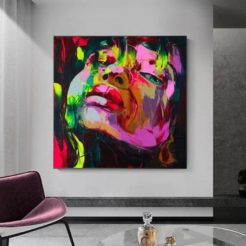 100%Hand painted Modern Abstract Wall Decor Fine Art Francoise Nielly Oil Painting Artwork Canvas Painting Art No Frame