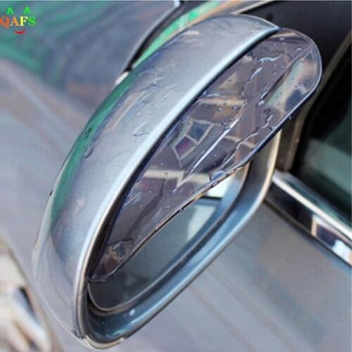 2pcs/set PVC Car Rear view Mirror sticker rain eyebrow weatherstrip auto mirror Rain Shield shade cover protector guard