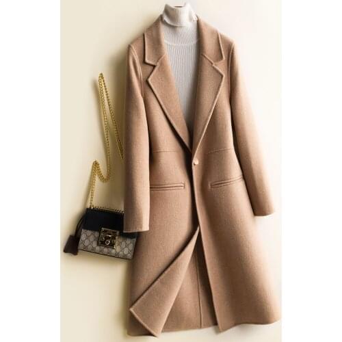 300% Wool Coat Female Jacket Autumn Winter Jacket Women Clothes 2020 Double Side Coats Korean Long Jacket MY4460